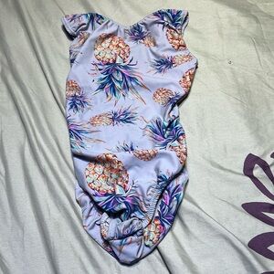 Pineapple gymnastics leotard